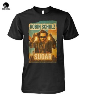Robin Schulz T-Shirt | SUGAR Album Cover Collage Design | Offizielles DJ Merch