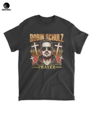 Robin Merch: Schulz Distressed Prayer T-Shirt: Music Vibe, Sunglasses & Crosses Graphic Tee
